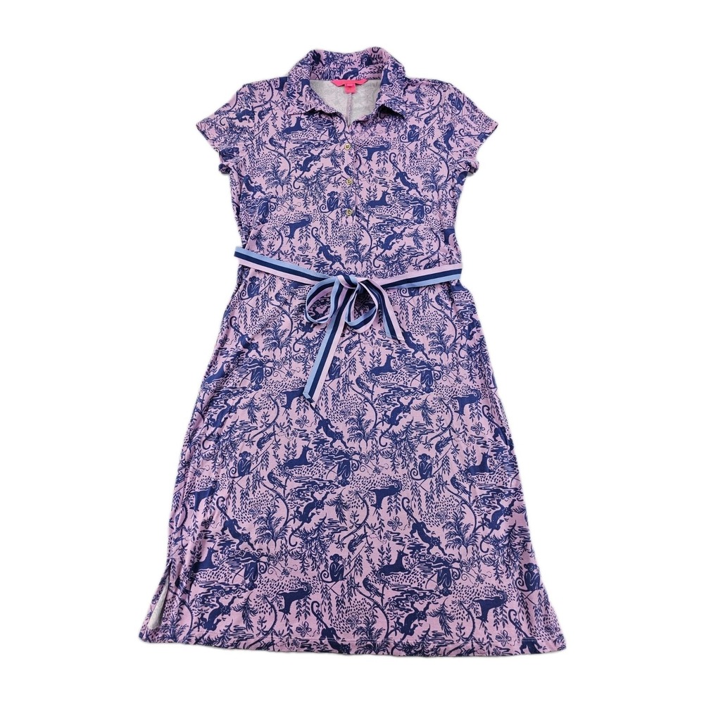 Lilly Pulitzer Women's Small Renee Dress Lilac Freesi Safari As I Can See Size